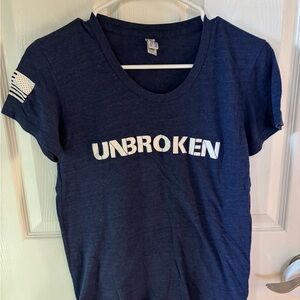 Unbroken Navy Blue T-Shirt - hero wods